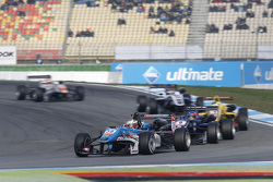 Raoul Hyman, Team West-Tec F3 Dallara Mercedes-Benz and Tatiana Calderon, Carlin Dallara Volkswagen
