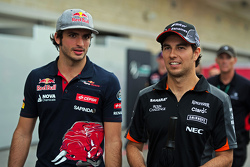 Carlos Sainz Jr., Scuderia Toro Rosso avec Sergio Perez, Sahara Force India F1