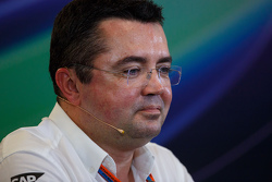 Eric Boullier, McLaren Racing Director in de FIA persconferentie