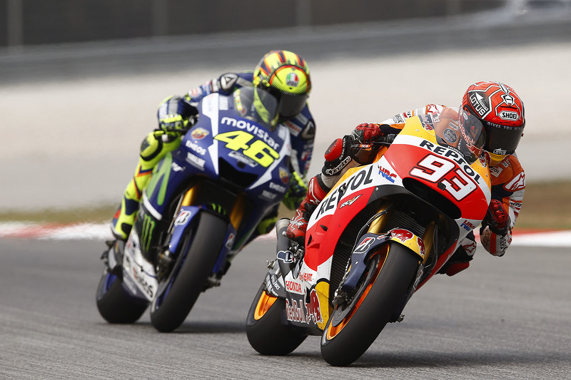 Marc Marquez, Repsol Honda Team en Valentino Rossi, Yamaha Factory Racing