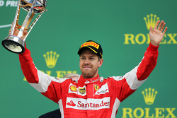 Podium: Derde plaats Sebastian Vettel, Scuderia Ferrari