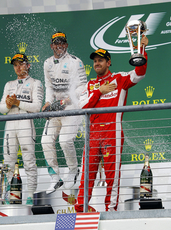 Podium: tercer lugar, Sebastian Vettel, Ferrari