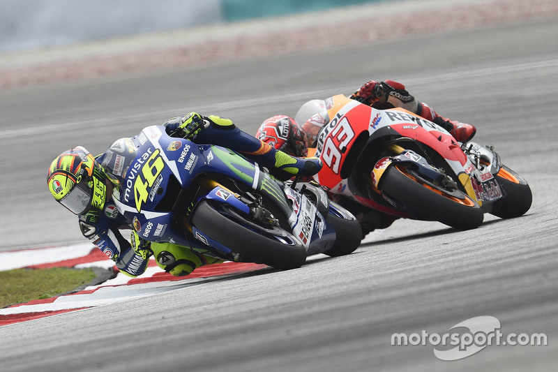 Valentino Rossi, Yamaha Factory Racing y Marc Márquez, Repsol Honda Team