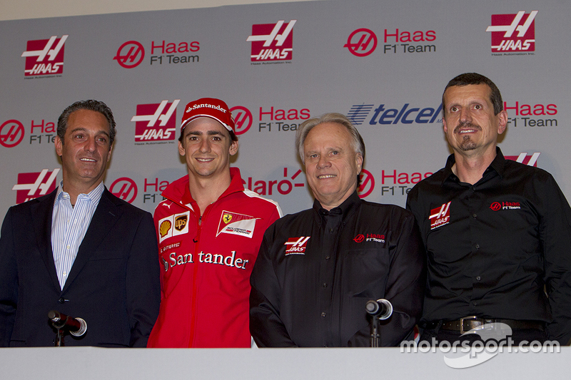 Carlos Slim, Esteban Gutiérrez, Gene Haas et Günther Steiner