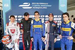 Top qualifiers: Loic Duval, Dragon Racing, Stéphane Sarrazin, Venturi, polesitter Sébastien Buemi, Renault e.Dams Antonio Felix da Costa, Team Aguri, Nicolas Prost, Renault e.Dams