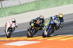 Valentino Rossi, Yamaha Factory Racing, Bradley Smith, Tech 3 Yamaha et Danilo Petrucci, Pramac Racing Ducati
