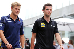 Marcus Ericsson, Sauber F1 Team avec Jolyon Palmer, Pilote de réserve et d'essais Lotus F1 Team