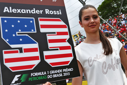 Grid girl voor Alexander Rossi, Manor Marussia F1 Team