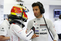 Timo Bernhard et Mark Webber, Porsche Team