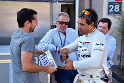 Juan Pablo Montoya met Neel Jani, Porsche Team
