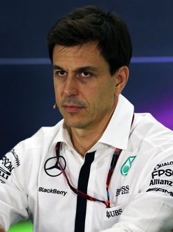 Toto Wolff, Mercedes AMG F1 Shareholder and Executive Director in the FIA Press Conference