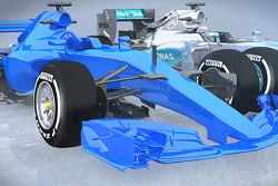 Comparación auto de F1 2017 con los actuales autos de 2015