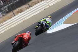 Valentino Rossi leads Casey Stoner