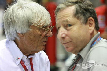 Bernie Ecclestone, President and CEO of Formula One Management and Jean Todt