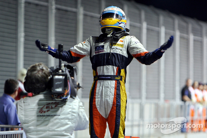 Fernando Alonso: venceu o GP de Cingapura de 2008 (de forma escandalosa) do 15º lugar no grid