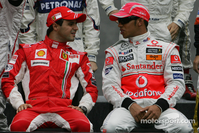 Felipe Massa, Scuderia Ferrari and Lewis Hamilton, McLaren Mercedes