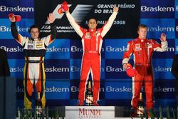 Felipe Massa, second place Fernando Alonso, third place Kimi Raikkonen