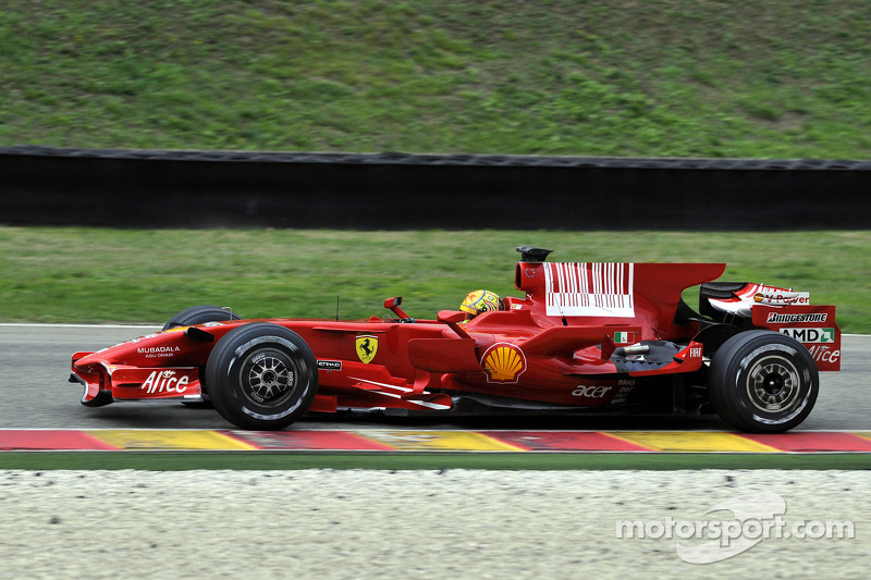 Fiorani 2008: Valentino Rossi met de Ferrari F2008