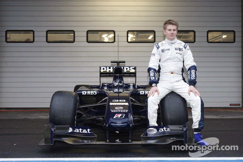 Nico Hulkenberg, test driver, with the the new Williams FW31