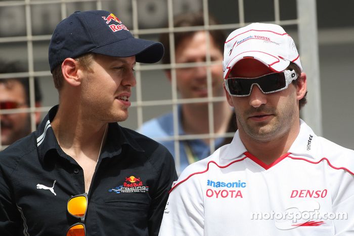 Sebastian Vettel, Red Bull Racing y Timo Glock, Toyota F1 Team