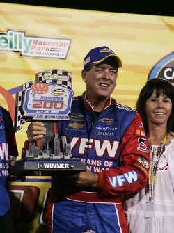 Victory lane: race winner Ron Hornaday celebrates with his team