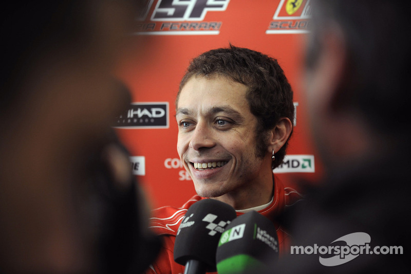 Barcelona 2010: Valentino Rossi met de Ferrari F2008
