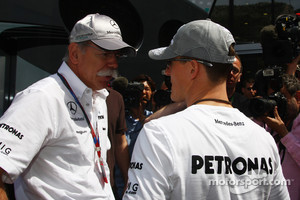 Dr. Dieter Zetsche, Chairman of Daimler and Michael Schumacher, Mercedes GP Petronas