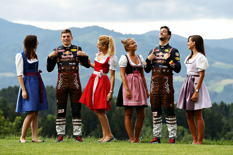 42: Гран Прі Австрії, Шпільберг. Даніель Ріккардо, Red Bull Racing, Макс Ферстаппен, Red Bull Racing та дівчата Формули 1