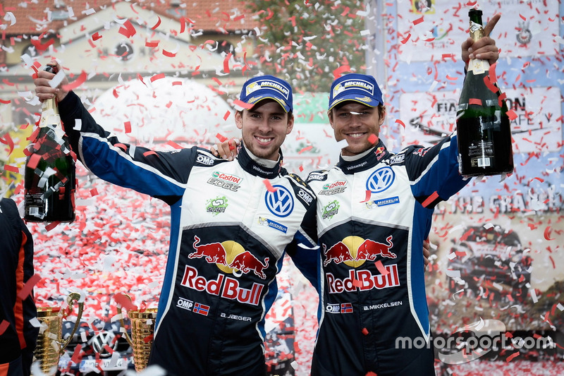 Ganadores Andreas Mikkelsen, Anders Jäger, Volkswagen Polo WRC, Volkswagen Motorsport