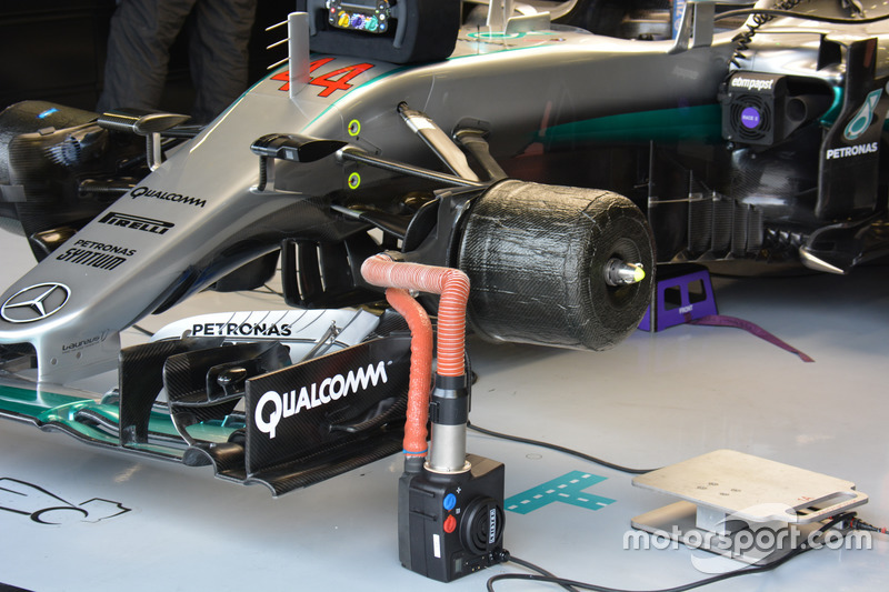 Avant de la Mercedes W07 Hybrid